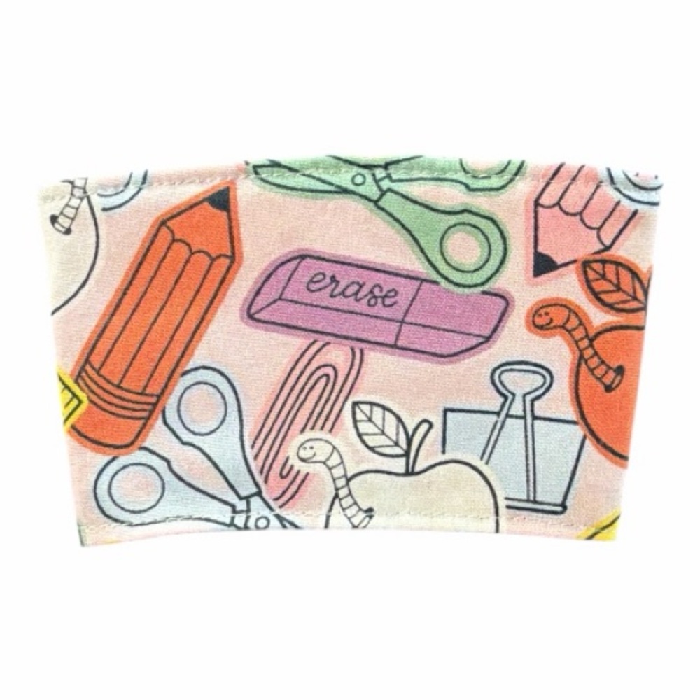 Colorful Coffee Sleeve with Stationery Design